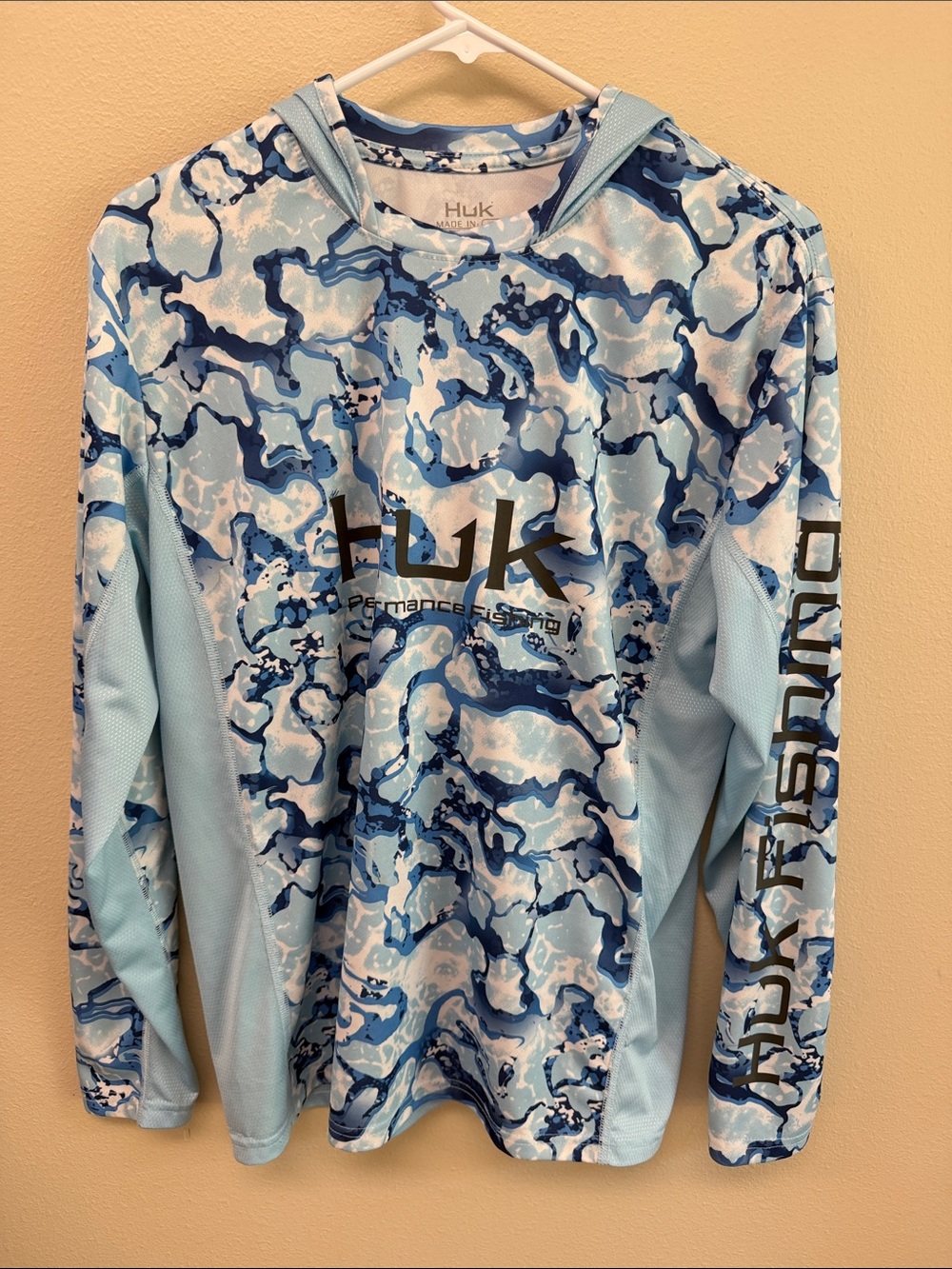HUK Performance Fishing Hoodie Camp Blue Men’s SzS